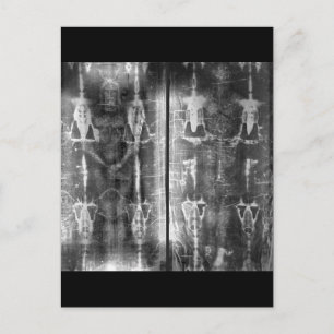 Foto negatief Afbeelding van de Shroud of Turin Briefkaart