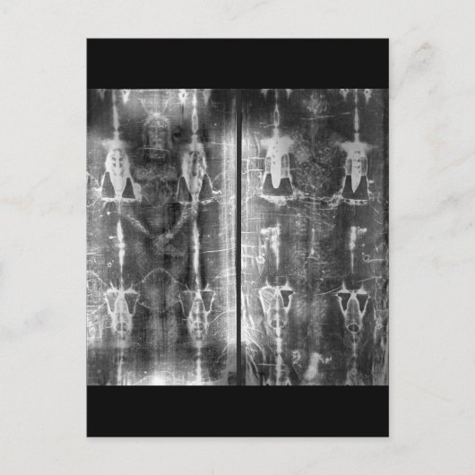 Foto negatief Afbeelding van de Shroud of Turin Briefkaart (Voorkant)