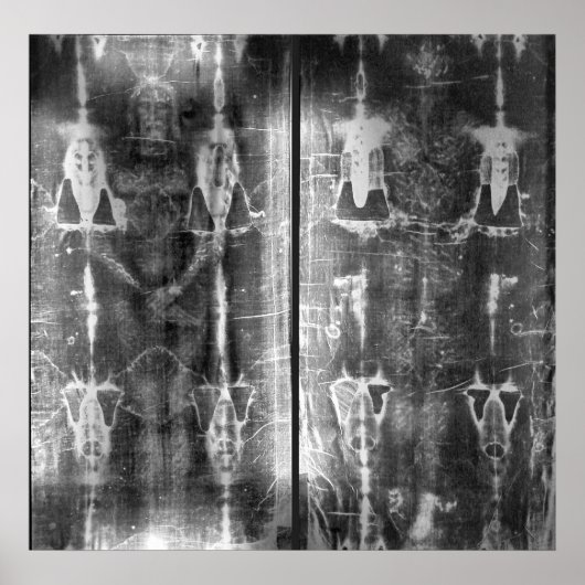 Foto negatief Afbeelding van de Shroud of Turin Poster (Voorkant)