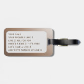 Foto Nep Rose Goud Monogram Bagage Label (Achterkant horizontaal)