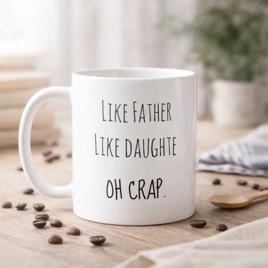 Foto Net als vader, net als dochter Koffiemok