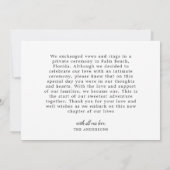 Foto Net Getrouwd Modern Schrift Hart Trouwen Aankondiging (Achterkant)