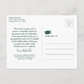 Foto: New Address Afstuderen Green White Hartelijk Briefkaart (Achterkant)