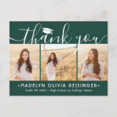 Foto: New Address Afstuderen Green White Hartelijk Briefkaart (Voorkant)