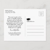 Foto: New Address Afstuderen Green White Hartelijk Briefkaart (Achterkant)