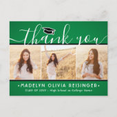 Foto: New Address Afstuderen Green White Hartelijk Briefkaart (Voorkant)