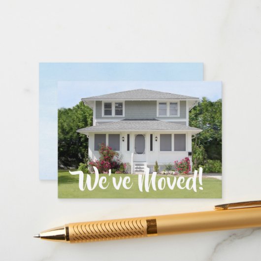 Foto: New Address Announcement Enclosure Kaart (Voorkant / Achterkant in situ)