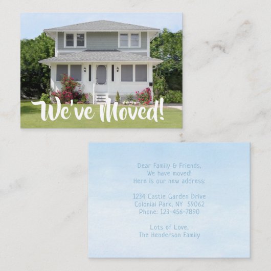 Foto: New Address Announcement Enclosure Kaart (Voorkant / Achterkant)