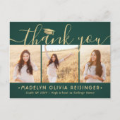 Foto: New Address Green Gold Afstuderen Hartelijk  Briefkaart (Voorkant)