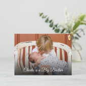 Foto: New Baby Big Brother Birth Announding Bedankkaart (Staand voorkant)