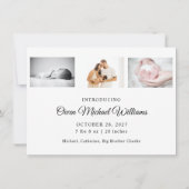 Foto: New Baby Big Brother Birth Announding Bedankkaart (Achterkant)