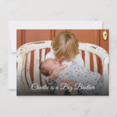 Foto: New Baby Big Brother Birth Announding Bedankkaart (Voorkant)