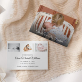 Foto: New Baby Big Brother Birth Announding Bedankkaart