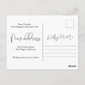Foto: New Home Address Notice Briefkaart (Achterkant)