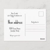Foto: New Home Address Notice Briefkaart (Achterkant)