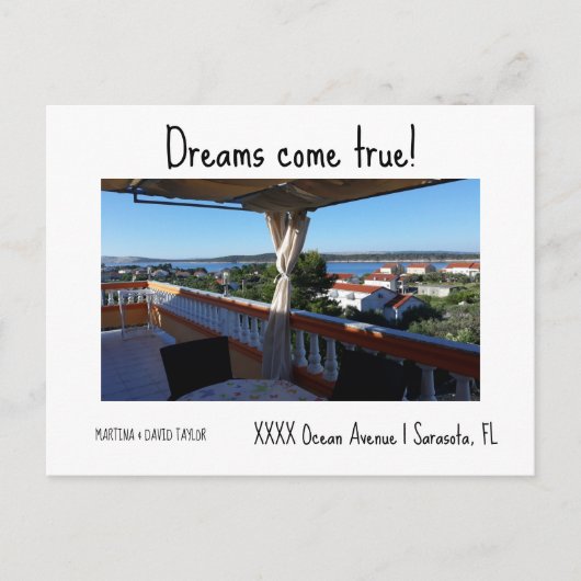 Foto: New Home Address Notice Briefkaart (Voorkant)