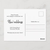 Foto: New Home Address Notice Briefkaart (Achterkant)