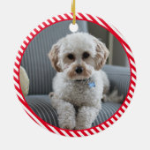 Foto Nice List Lid goedgekeurd door Santa Christma Keramisch Ornament (Achterkant)