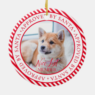 Foto Nice List Lid goedgekeurd door Santa Christma Keramisch Ornament
