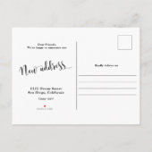 Foto Nieuw adres, Aankondiging Briefkaart (Achterkant)