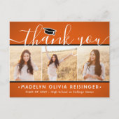 Foto nieuw adres Afstuderen Oranje Hartelijk dank Briefkaart (Voorkant)