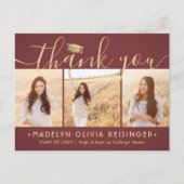 Foto Nieuw adres Red Gold Afstuderen Hartelijk dan Briefkaart (Voorkant)