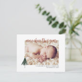 Foto Nieuwe Baby Kerstmis Geboorte Aankondiging (Staand voorkant)