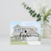 Foto Nieuwe thuiskalligrafie Nieuw adres verplaats Briefkaart (Staand voorkant)