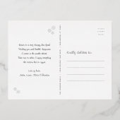 Foto: Nieuwjaar Cheer Script Modern Real Silver Folie Feestdagen Briefkaart (Achterkant)