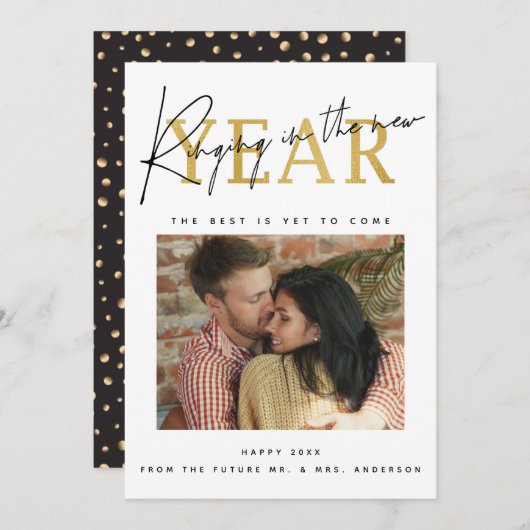 Foto Nieuwjaar inluiden Feestdagenkaart (Voorkant / Achterkant)