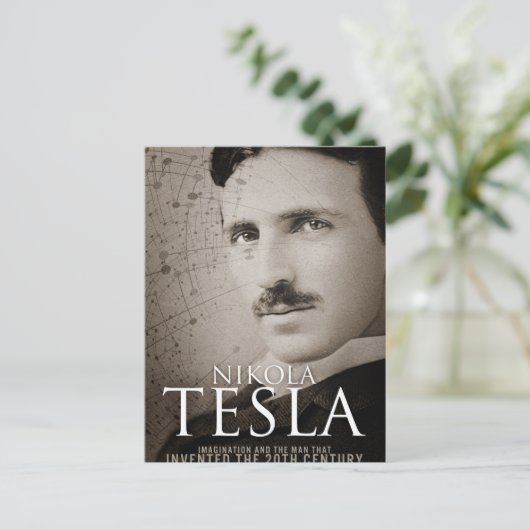 foto  Nikola Tesla Briefkaart (Staand voorkant)