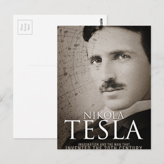 foto  Nikola Tesla Briefkaart (Voorkant / Achterkant)