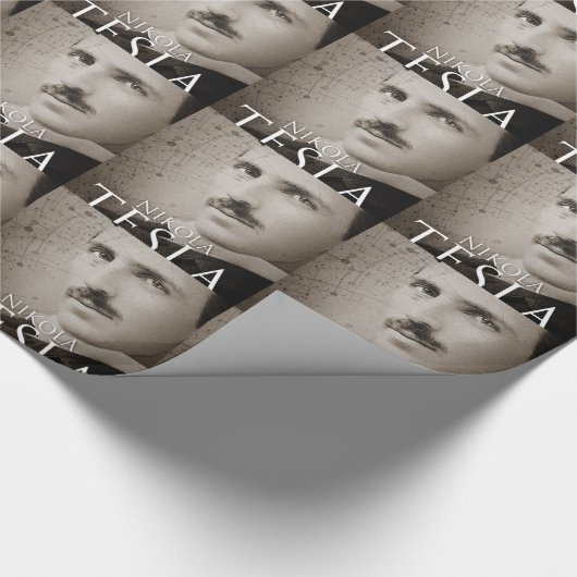 foto  Nikola Tesla Cadeaupapier (Hoek)