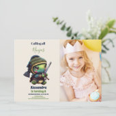 Foto Ninja Karate Martial Arts Verjaardagsfeest Kaart (Staand voorkant)