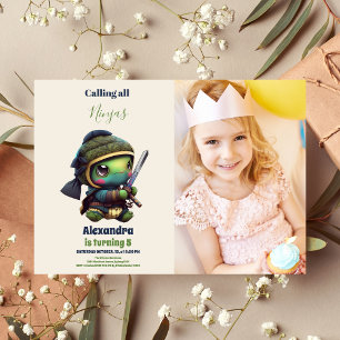 Foto Ninja Karate Martial Arts Verjaardagsfeest Kaart