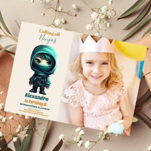 Foto Ninja Verjaardag Karate Party Kaart