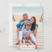 Foto NOEL #Nautical Fair Winds Red & Blue #Pset Feestdagenkaart (Achterkant)