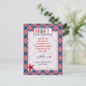 Foto NOEL Nautical Fair Winds Red Pset Holiday Briefkaart (Staand voorkant)