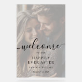 Foto nog lang en gelukkig na huwelijk acryl teken acryl bord (Voorkant)