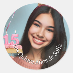Foto Nombre Fiesta de Quince Años Ronde Sticker