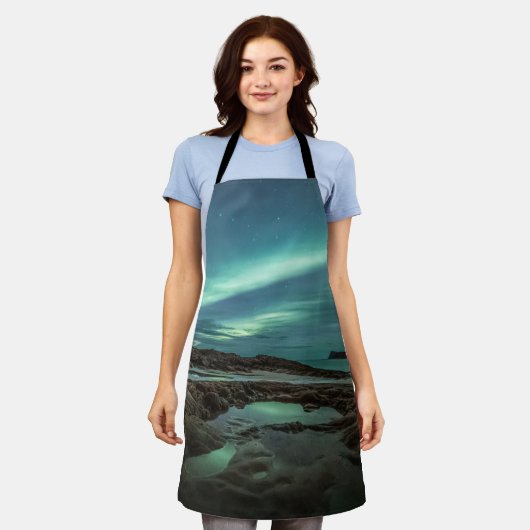 Foto noorderlicht schort (Gedragen)
