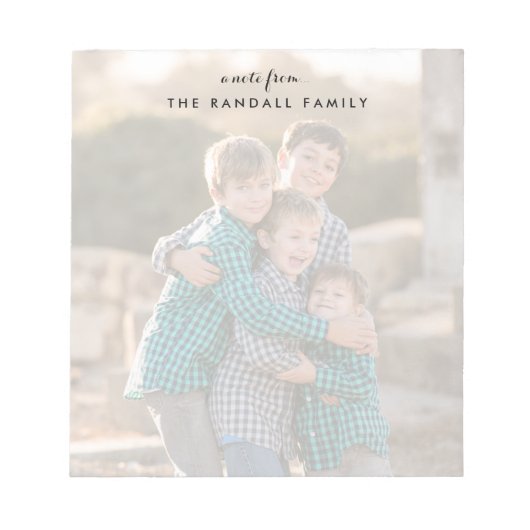 Foto Notitieblok, foto volledig | Vet Notitieblok (Voorkant)