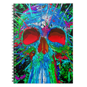 Foto Notitieboek/Funky Colorful Skull Notitieboek