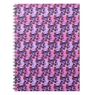 Foto notitieboek/Schedels en Bloemen Notitieboek