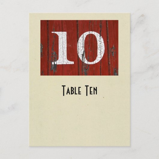 Foto nummer 10-tabelkaart briefkaart (Voorkant)