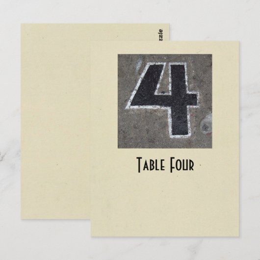 foto nummer 4 tabel reëel ivoor briefkaart (Voorkant / Achterkant)