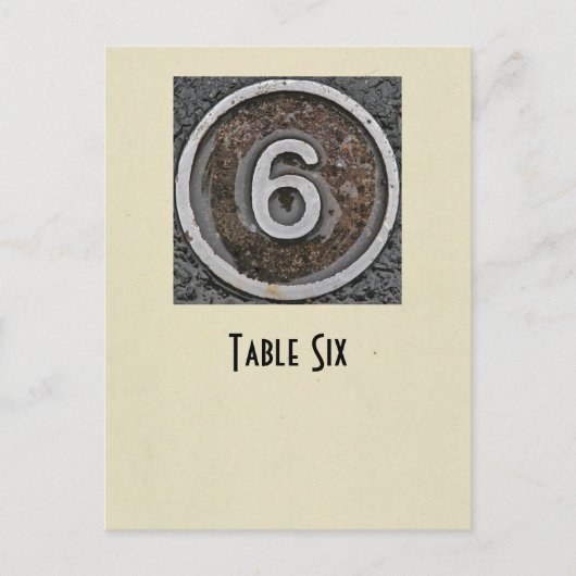 foto nummer 6 tabelkaart briefkaart (Voorkant)