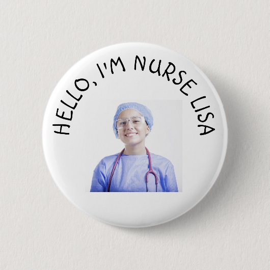 Foto: Nurse I.D. Ronde Button 5,7 Cm (Voorkant)