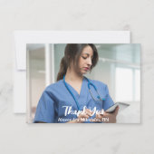 Foto Nursing School Afstuderen Bedankkaart (Voorkant)