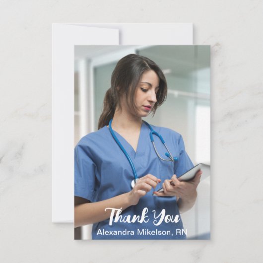 Foto Nursing School Afstuderen Bedankkaart (Voorkant)